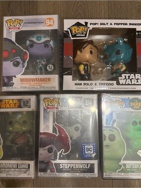 Funko Pop! Collector Lot - Widowmaker, Han Solo & Greedo, Steppenwolf, More